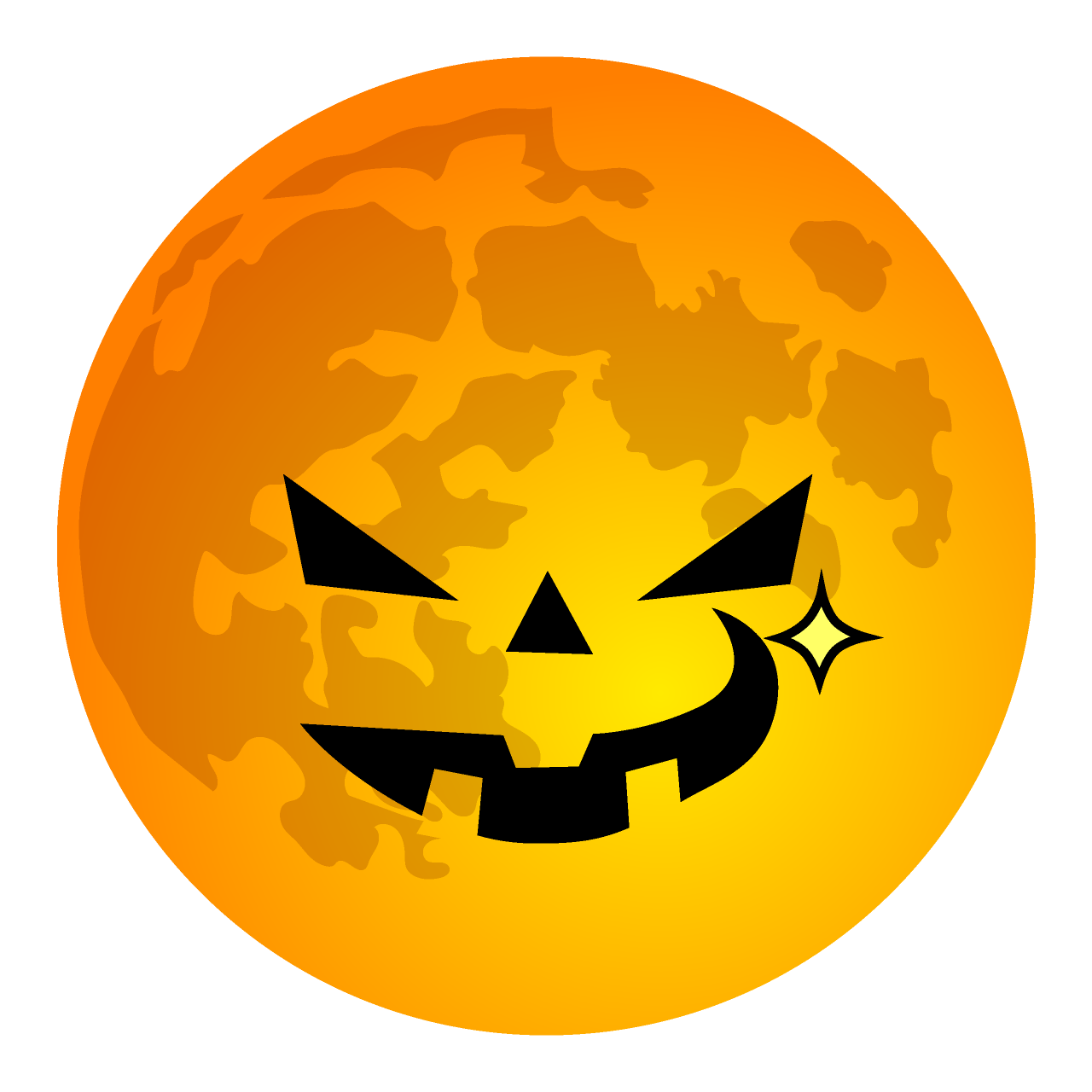 Grinning Halloween Moon