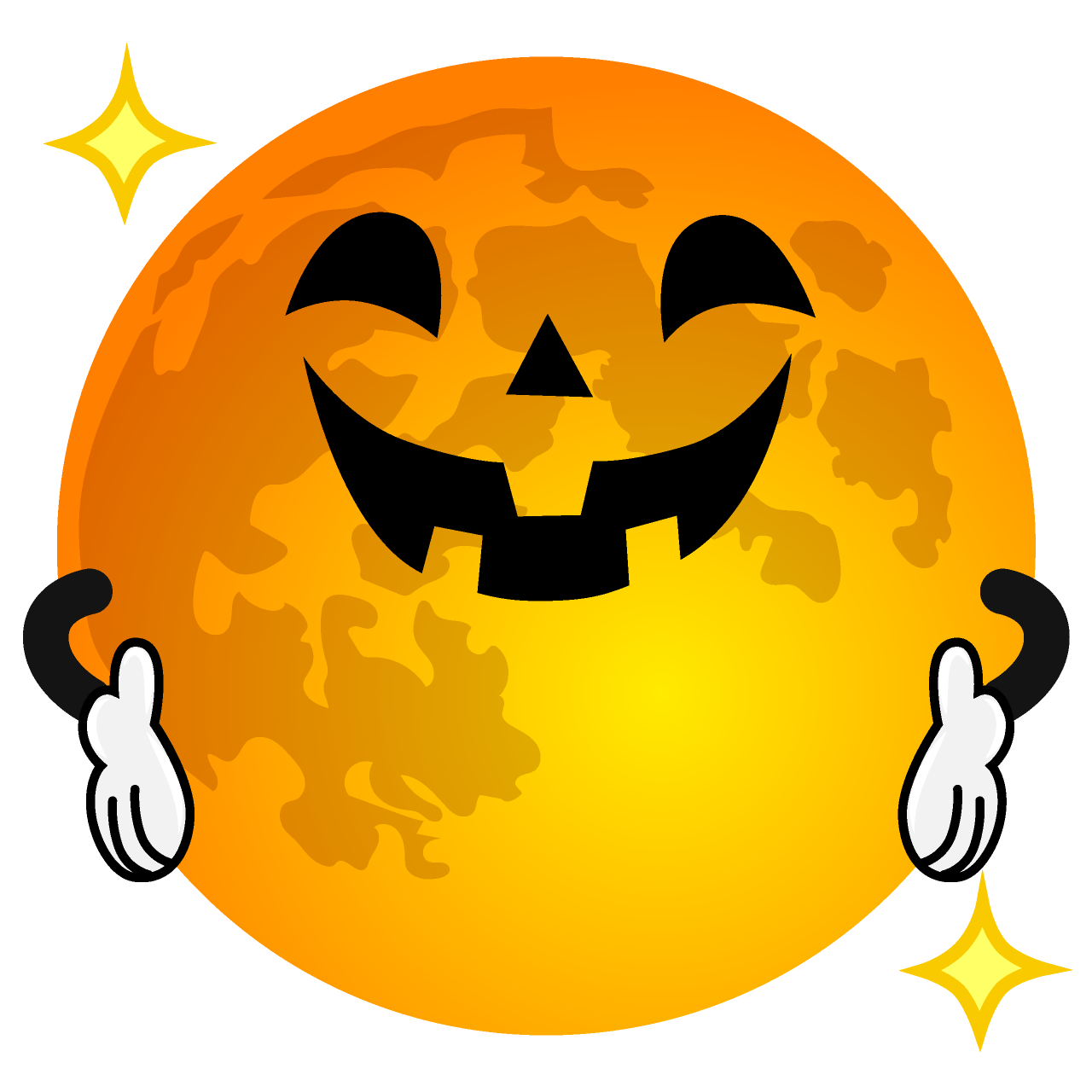 Glitter Halloween Moon