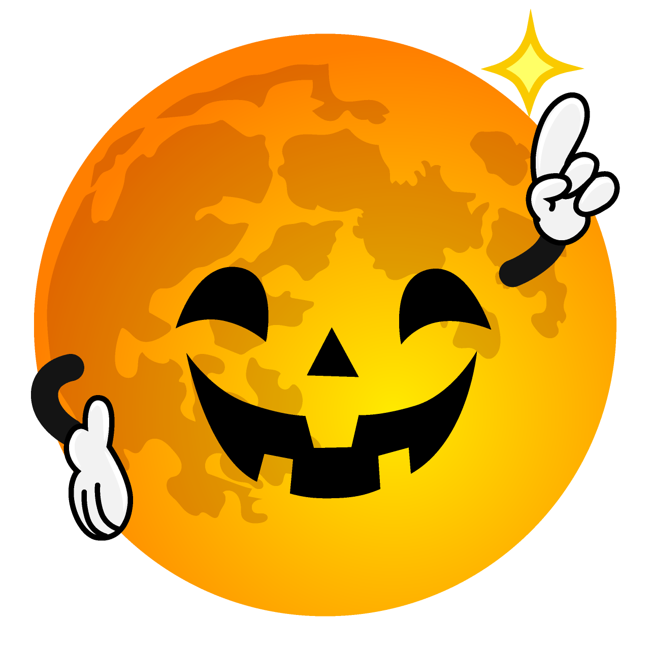 Posing Halloween Moon