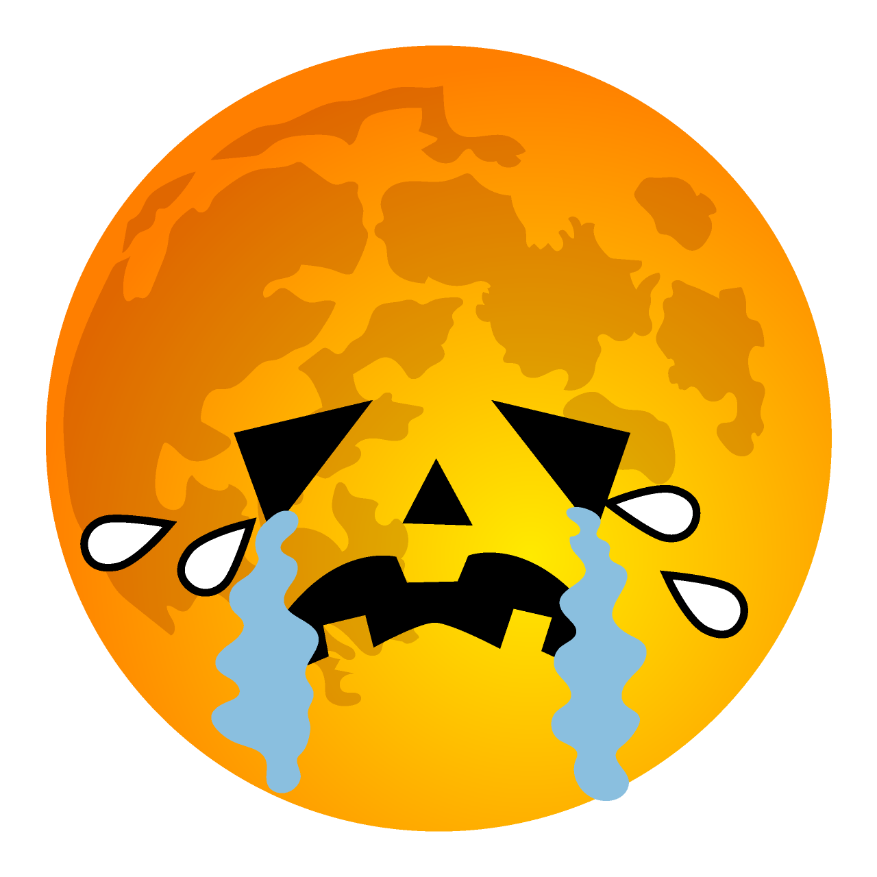 Crying Halloween Moon