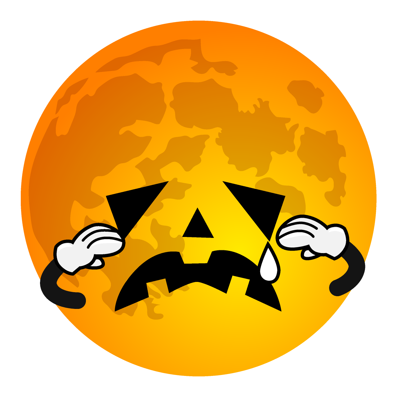 Sad Halloween Moon