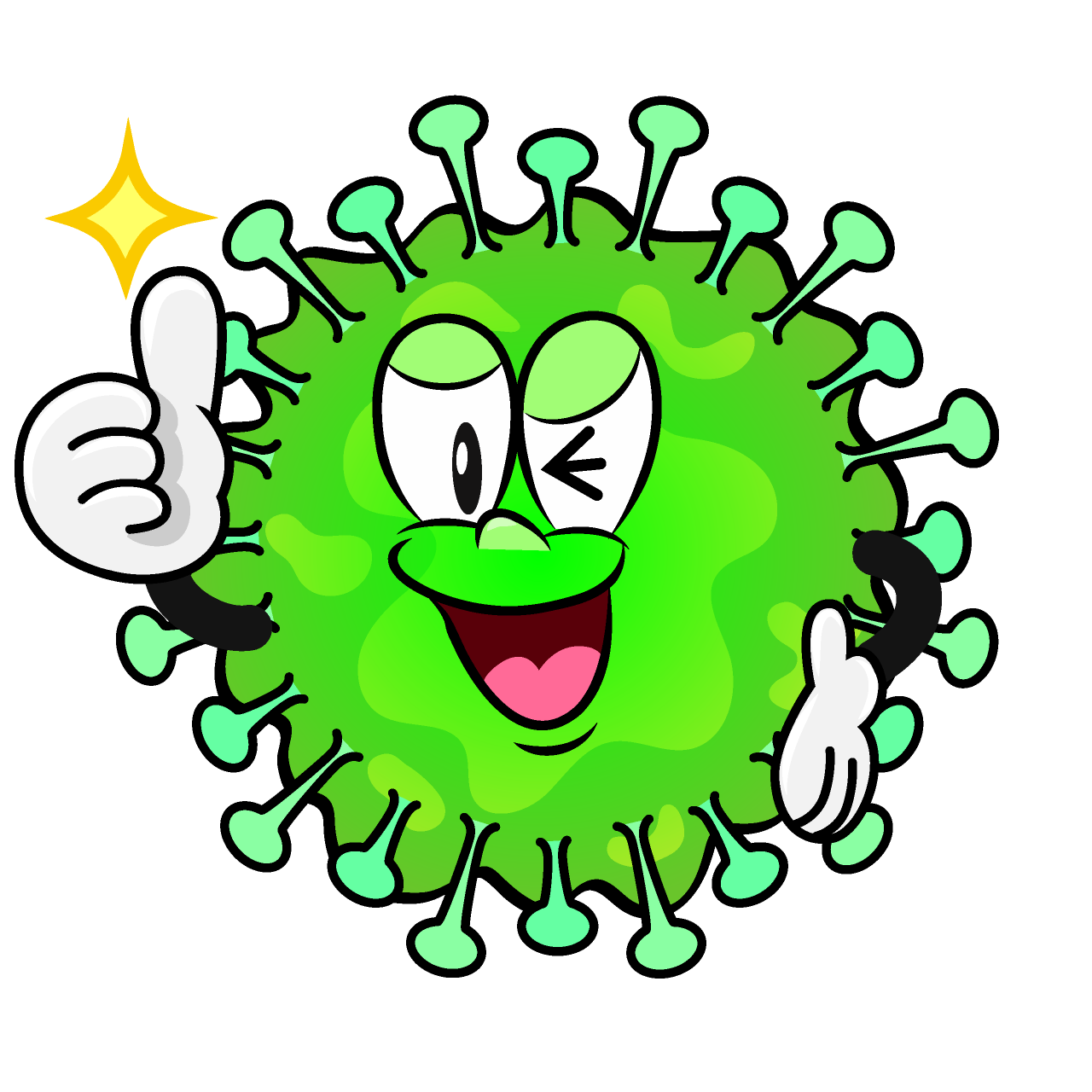 Thumbs up Tooth Bacteria