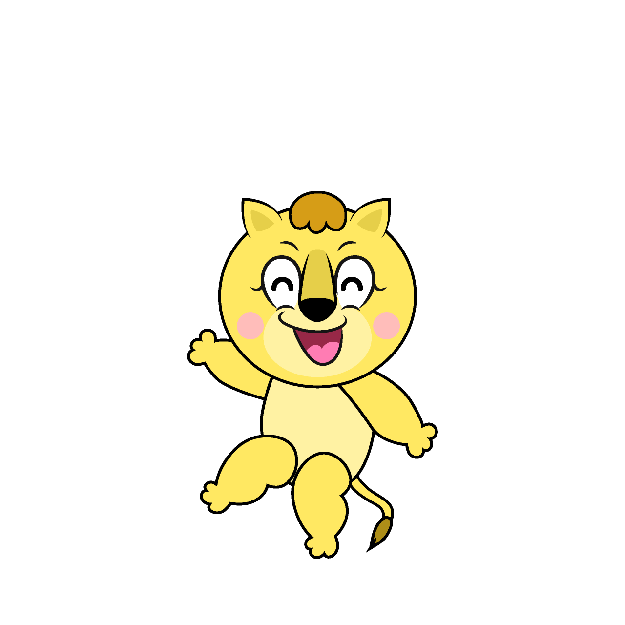 Smiling Lila Lion