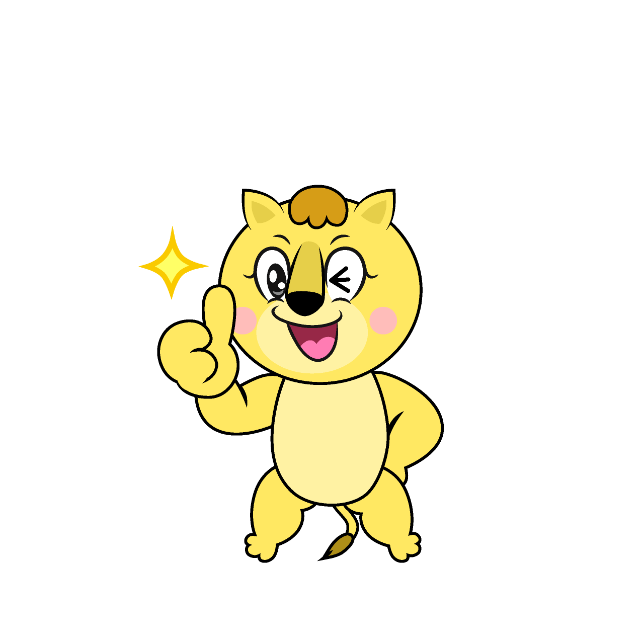 Thumbs up Lila Lion