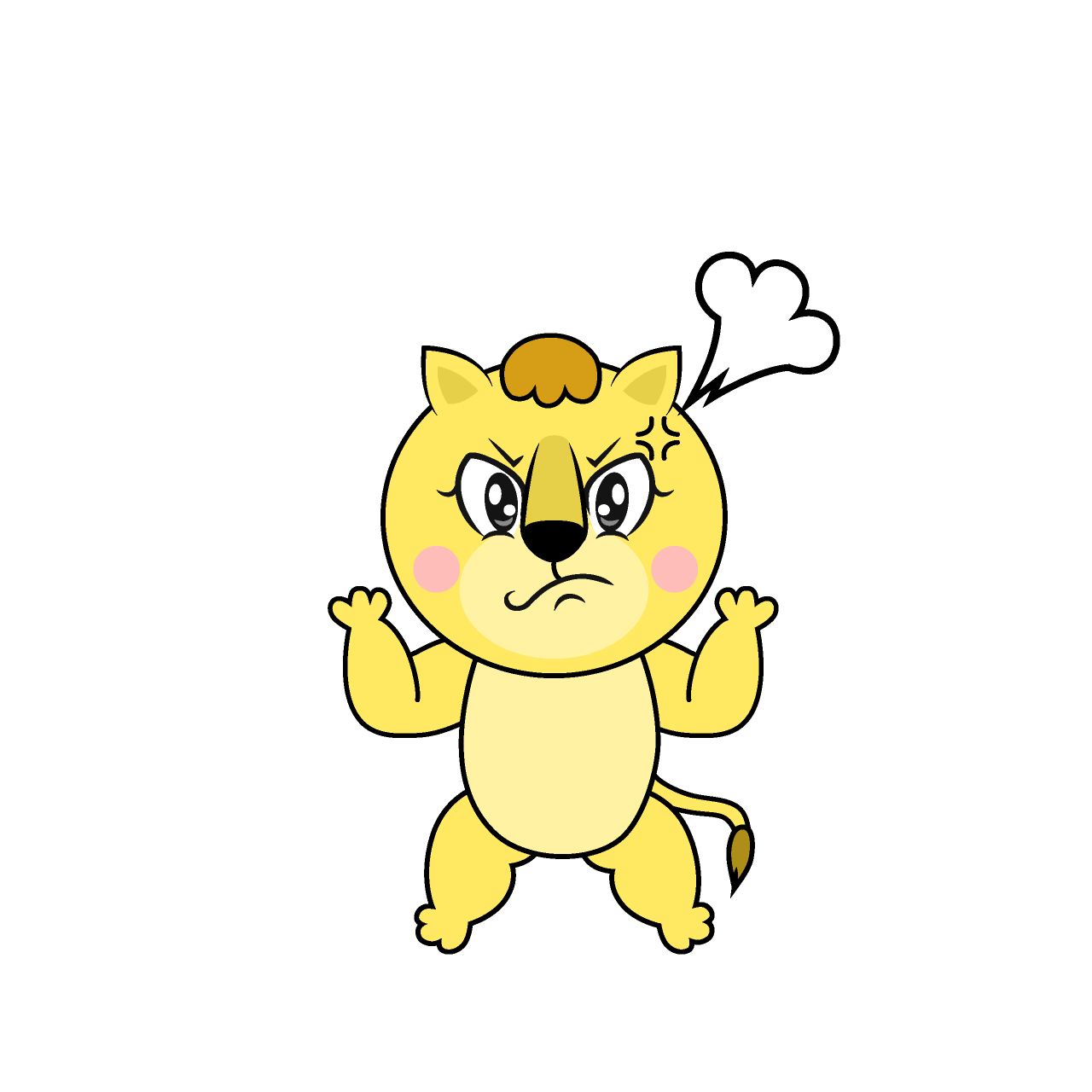 Angry Lila Lion