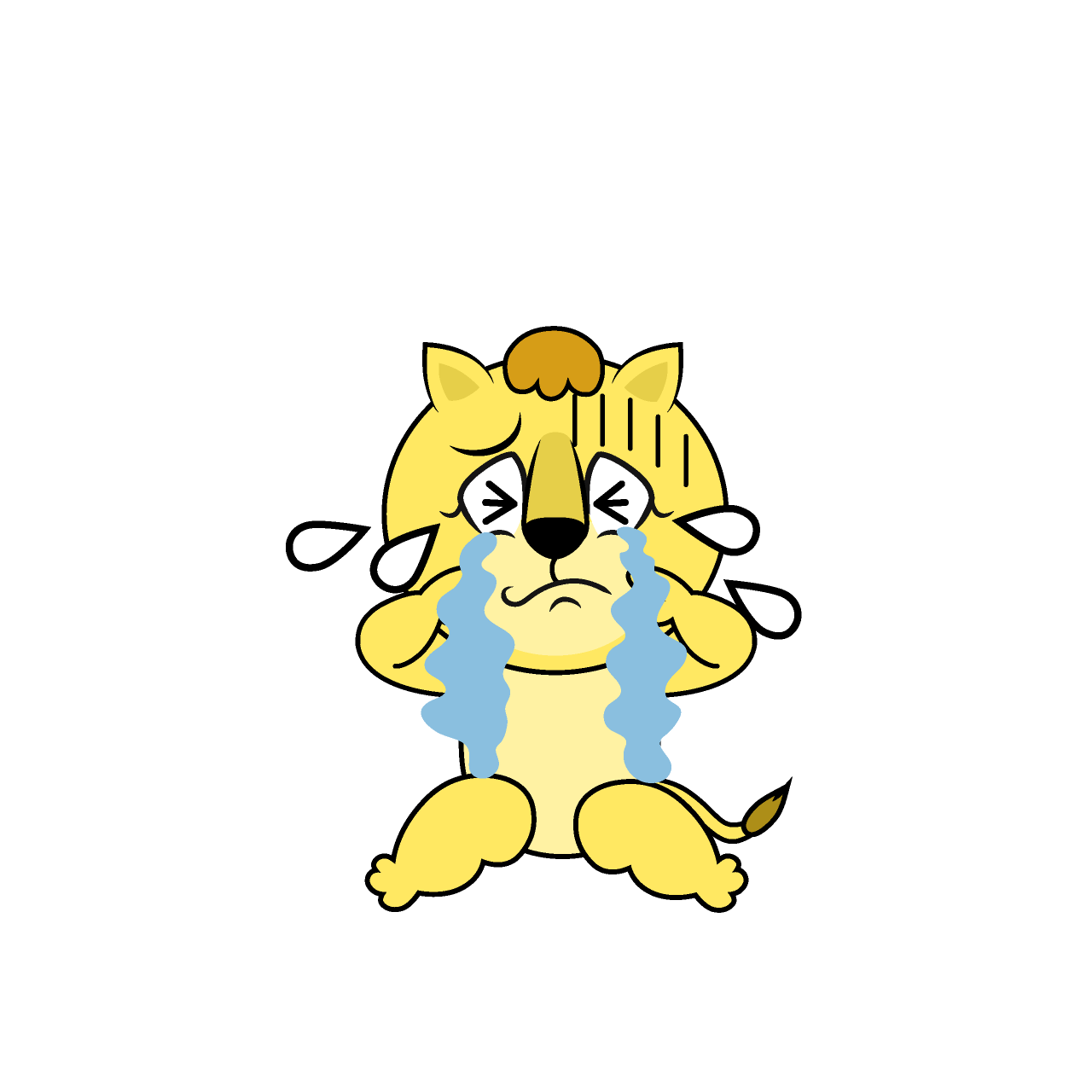 Crying Lila Lion