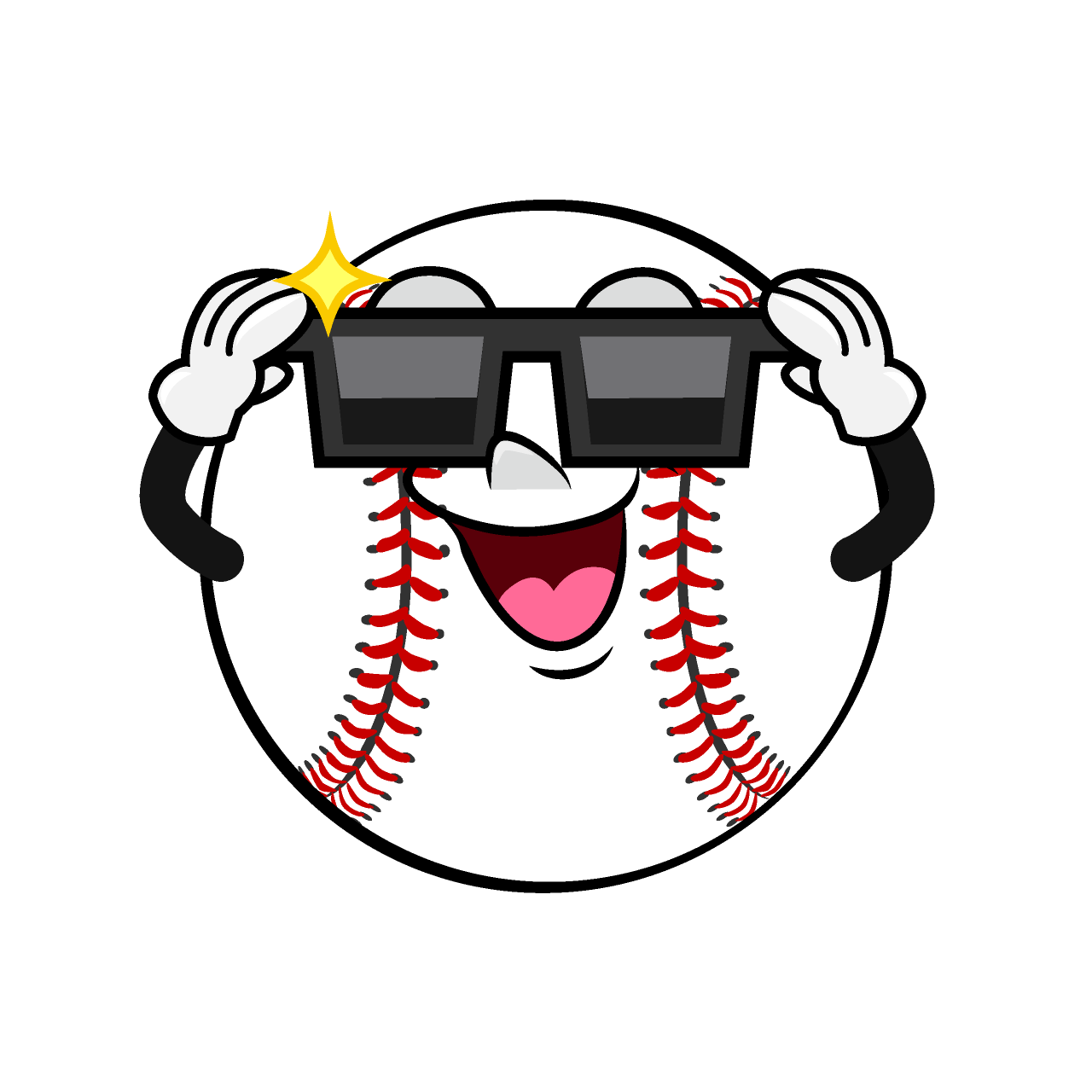 Baseball with Sunglasses