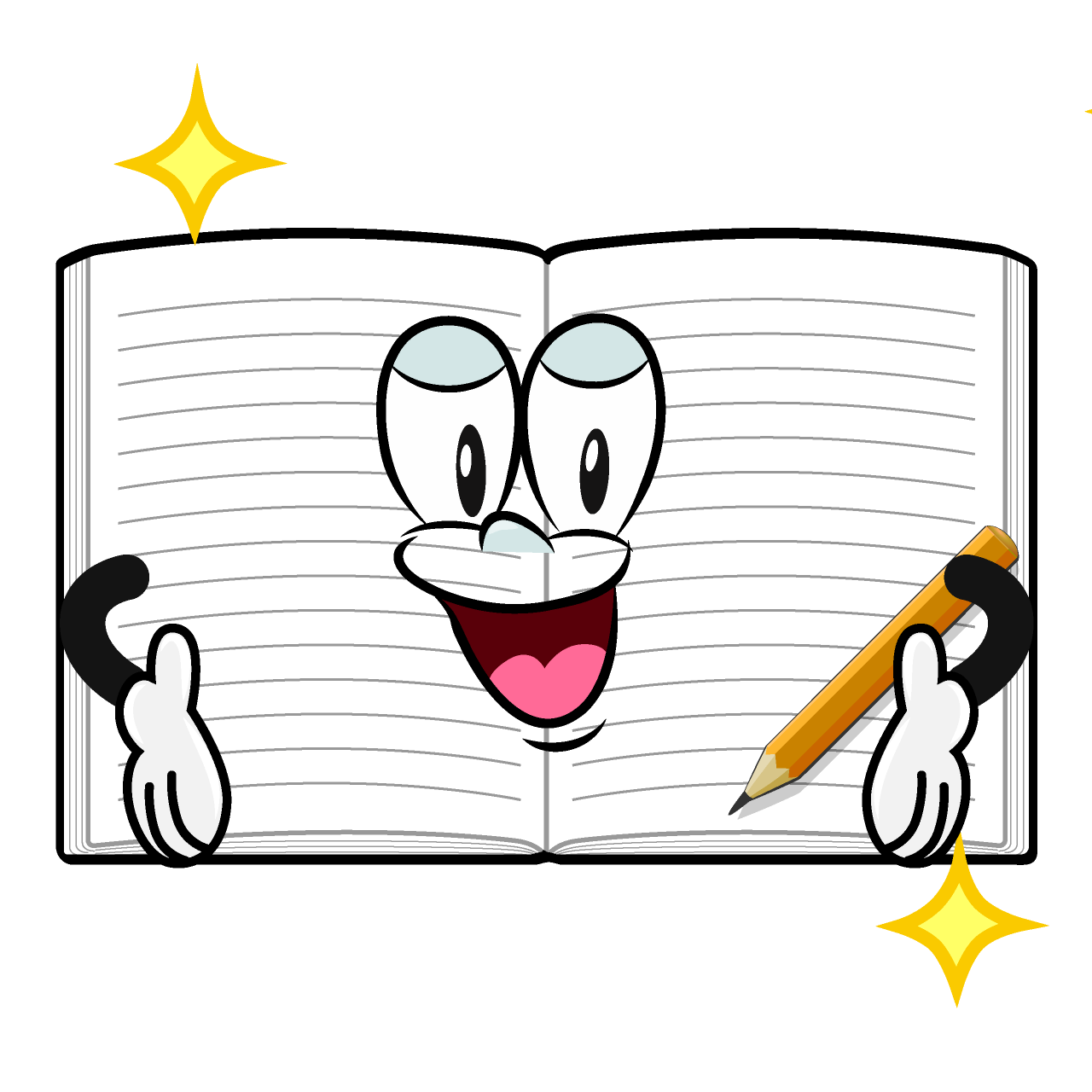 Glitter Open Notebook