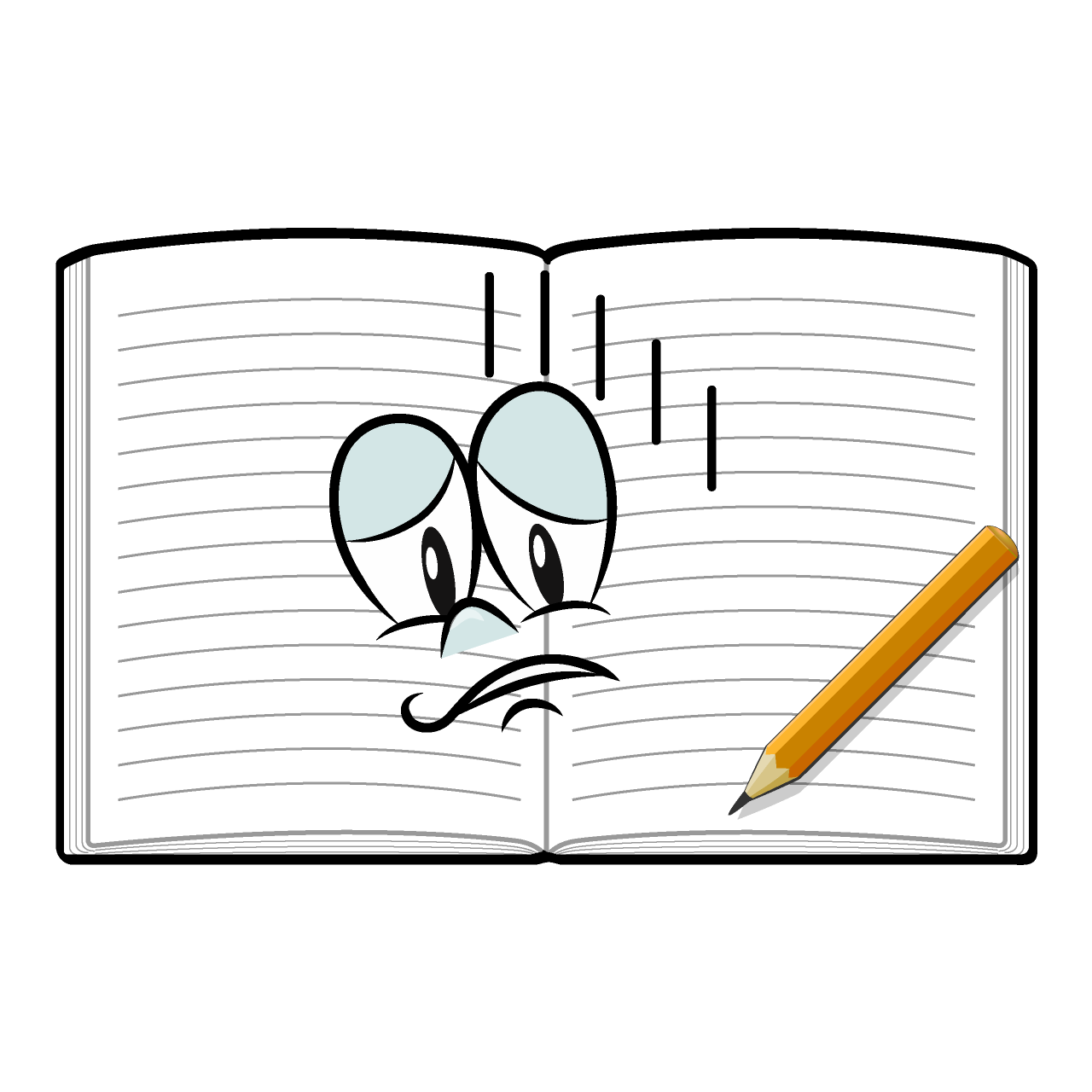 Depressed Open Notebook