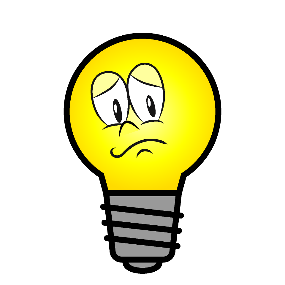 Worried Light Bulb
