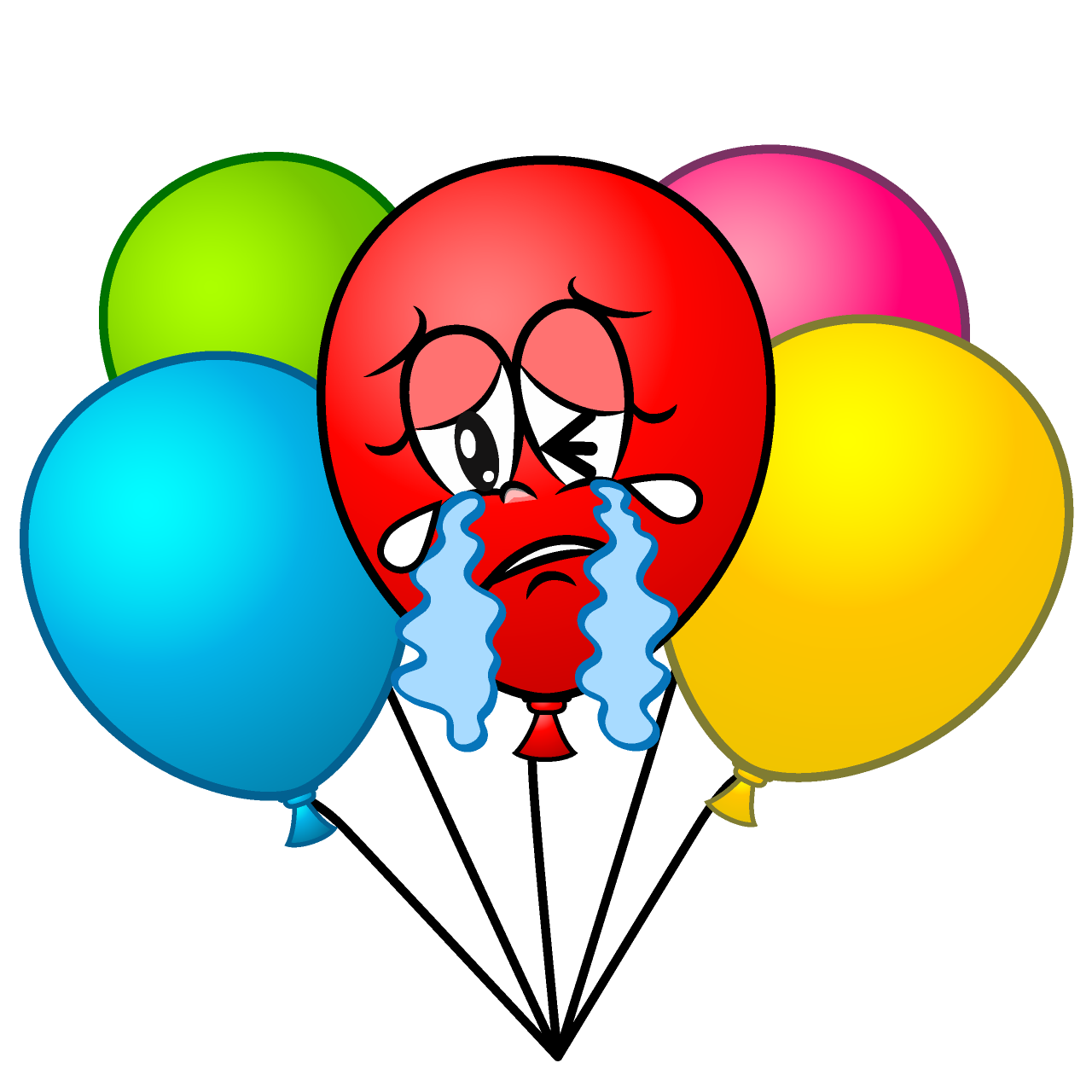 Crying Colorful Balloon