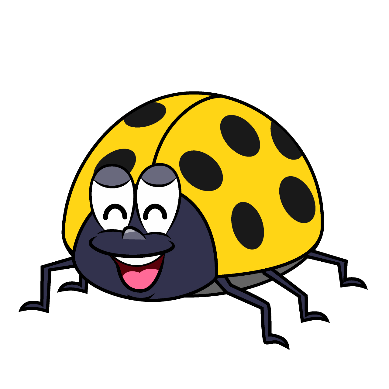 Smiling Yellow Ladybug