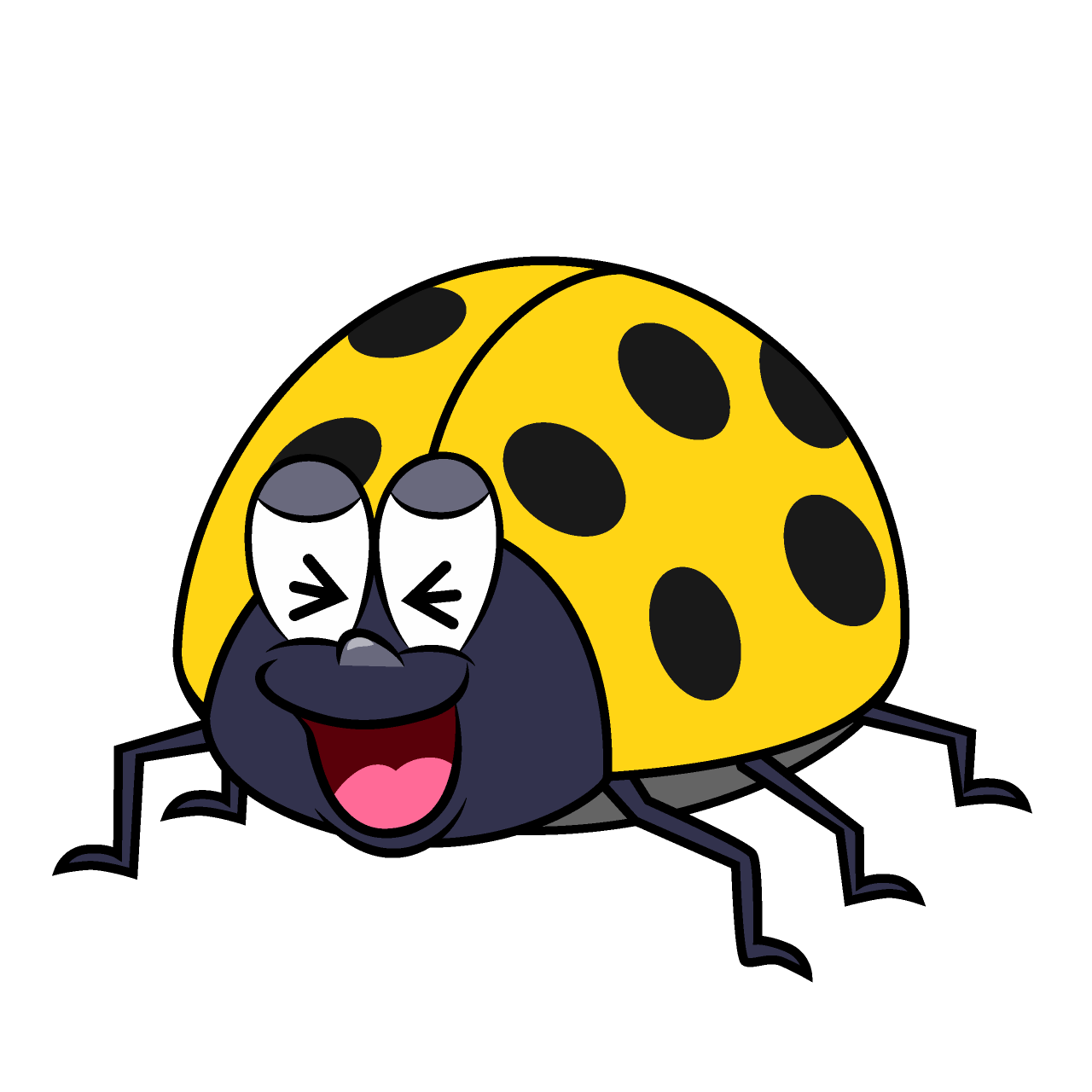 Laughing Yellow Ladybug