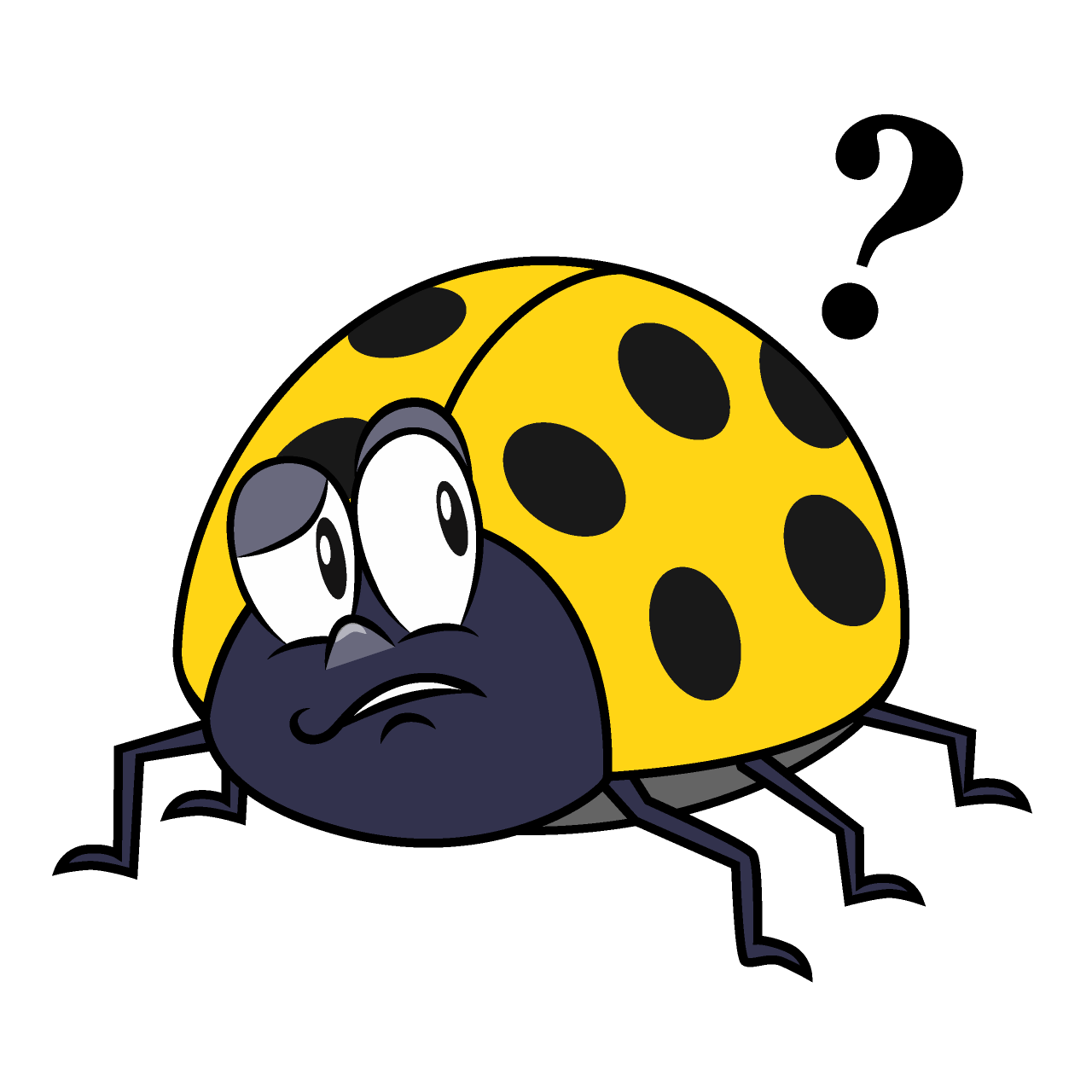 Thinking Yellow Ladybug