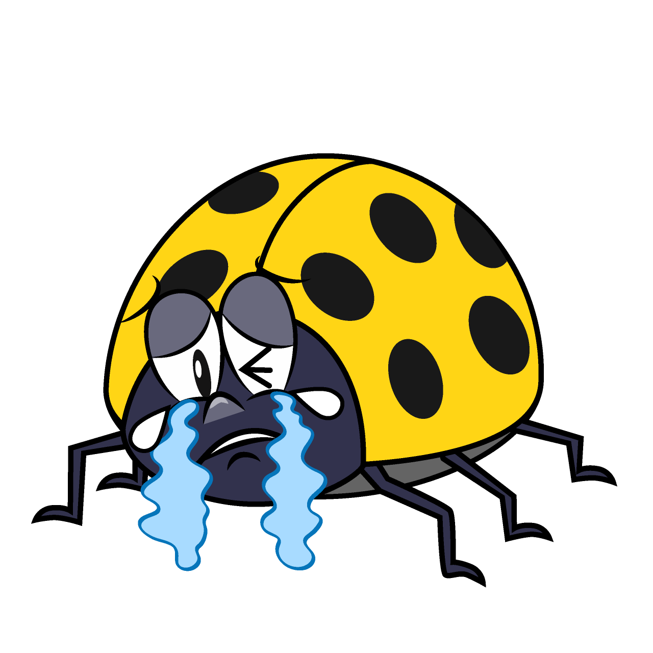 Crying Yellow Ladybug