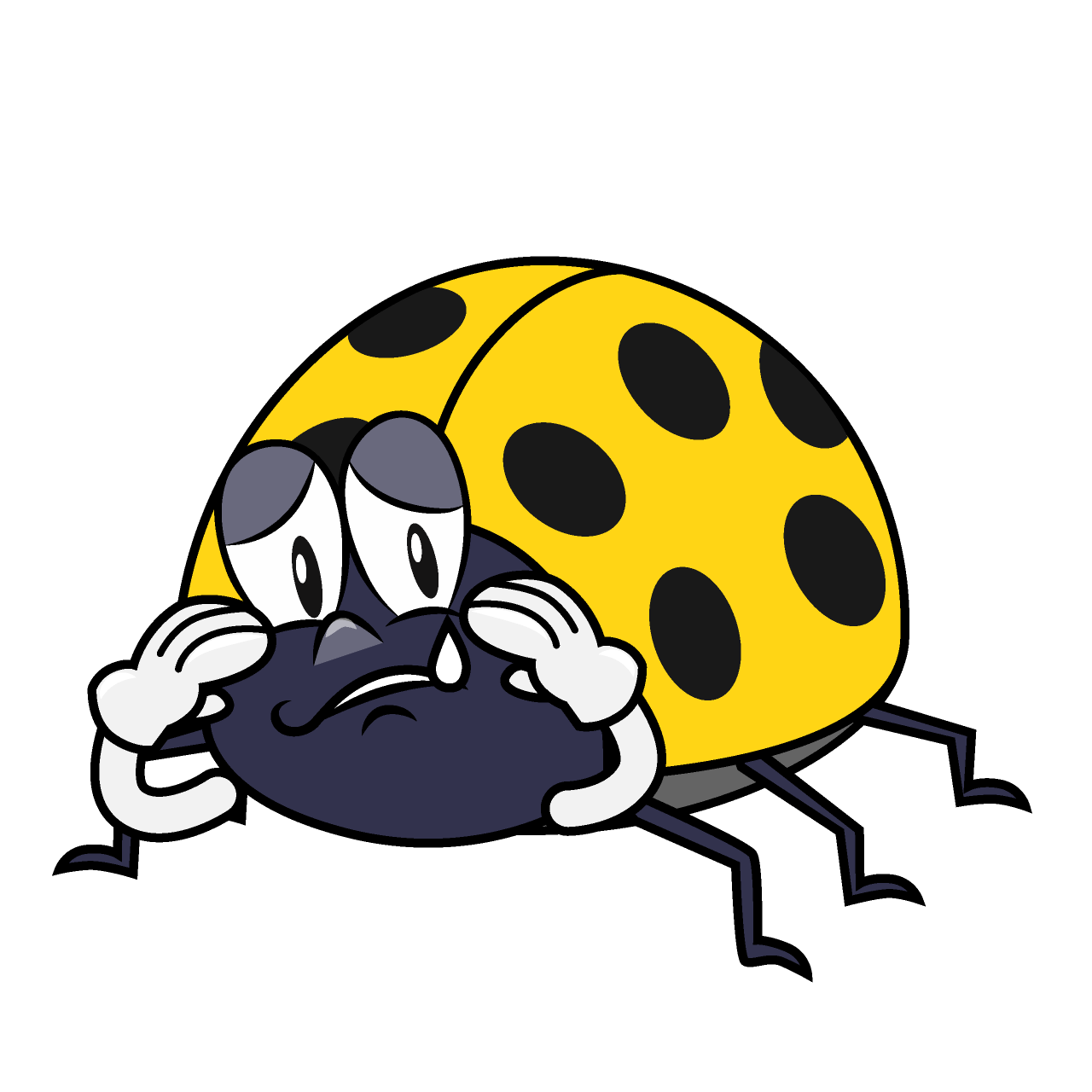 Sad Yellow Ladybug
