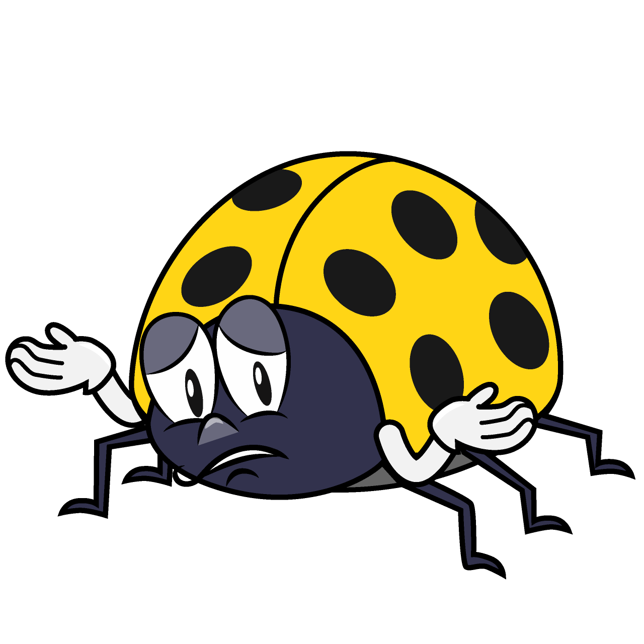 Troubled Yellow Ladybug