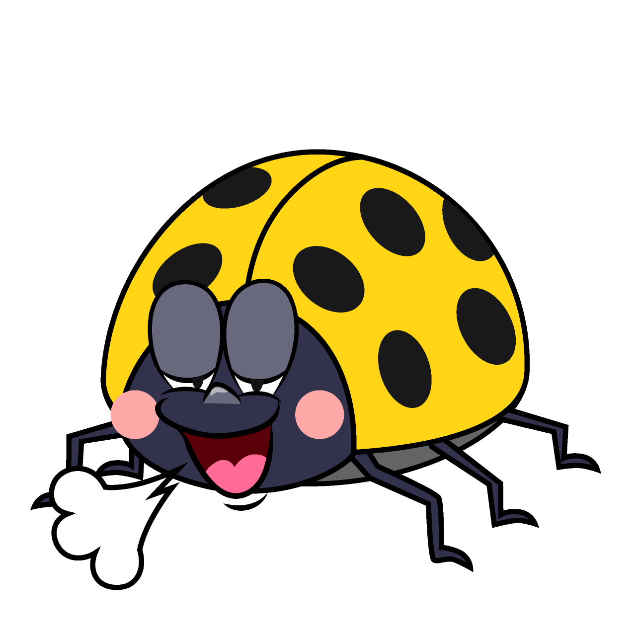 Relaxing Yellow Ladybug