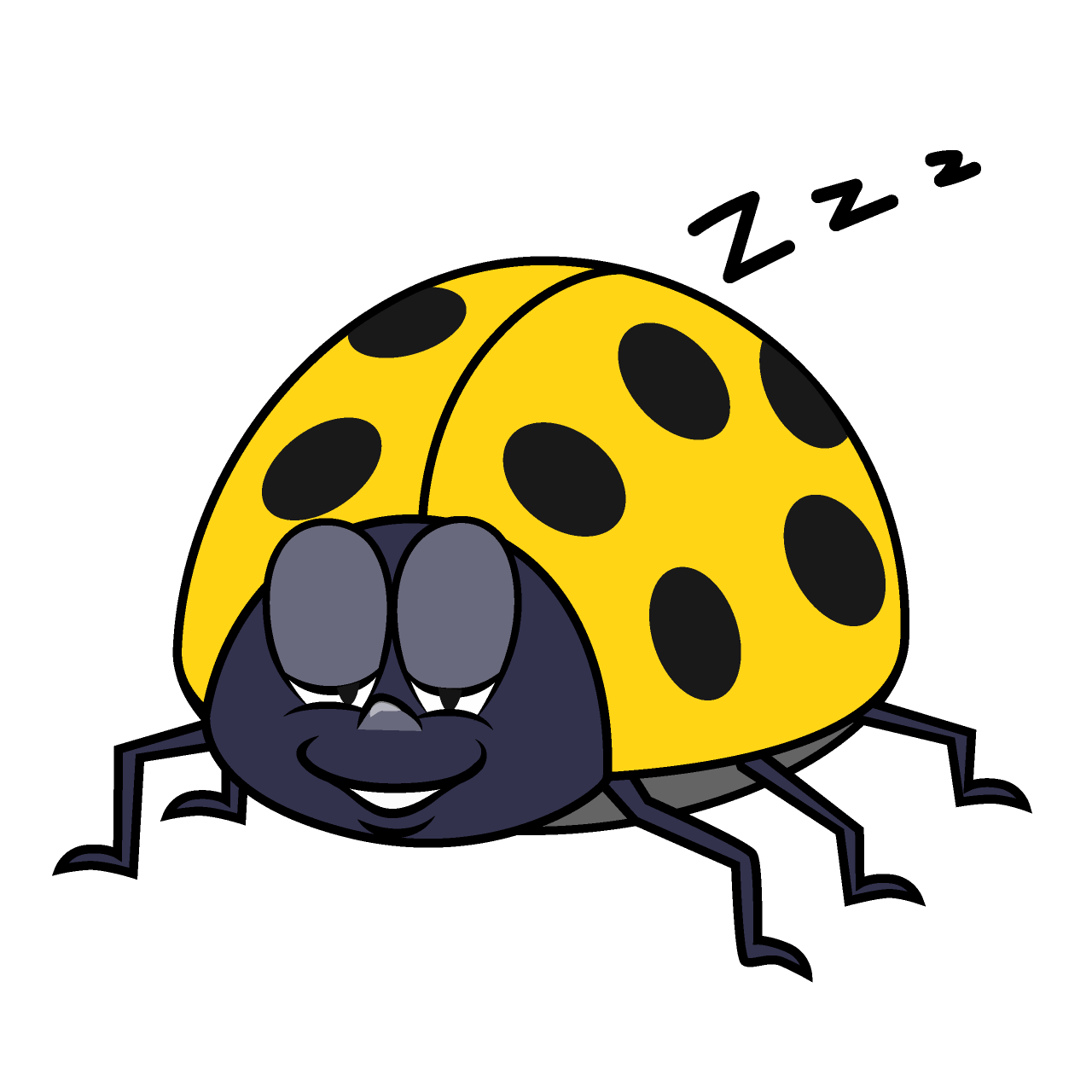 Sleeping Yellow Ladybug
