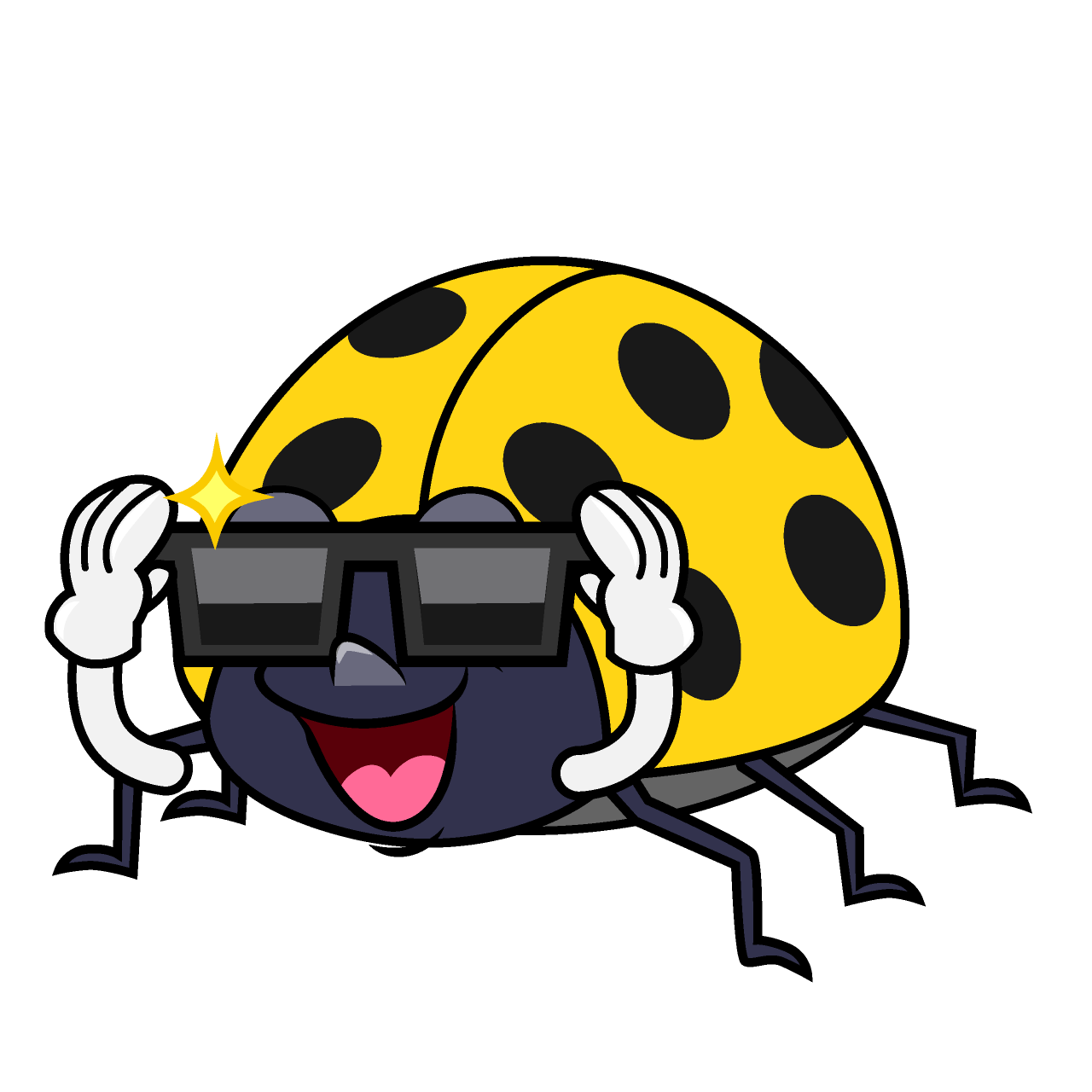 Cool Yellow Ladybug
