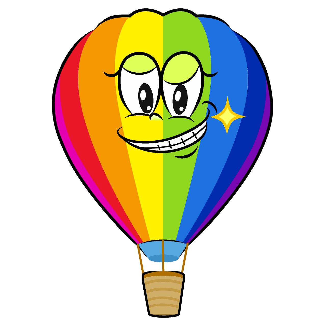 Grinning Rainbow Airballoon