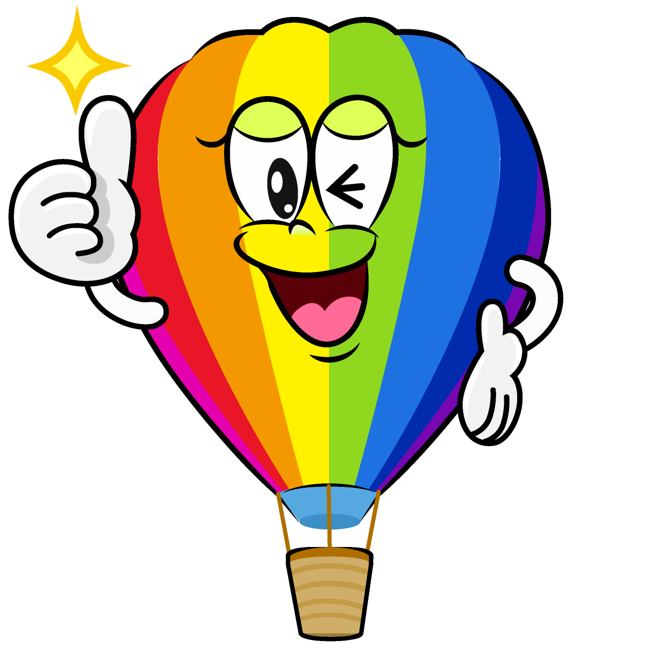 Thumbs up Rainbow Airballoon