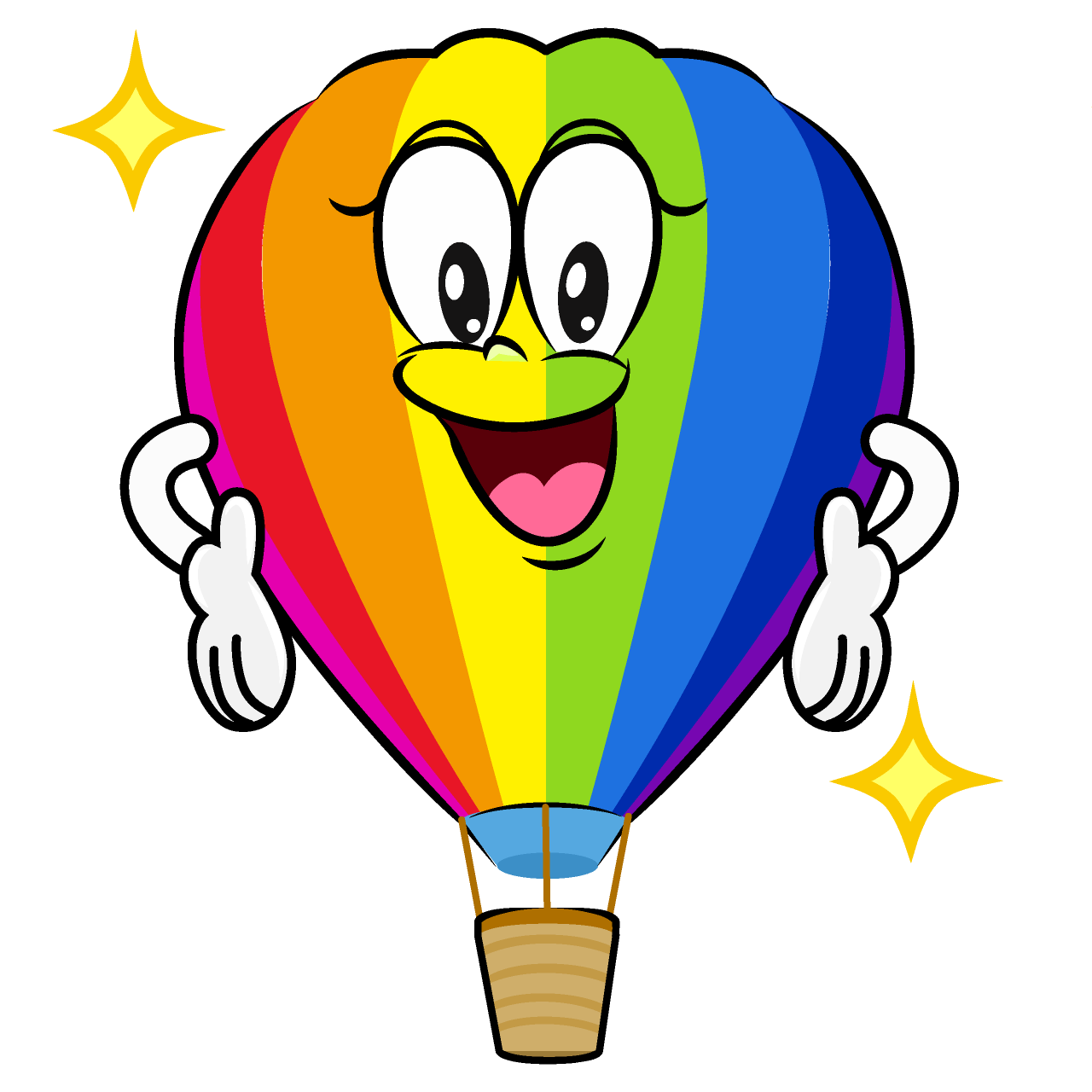 Glitter Rainbow Airballoon
