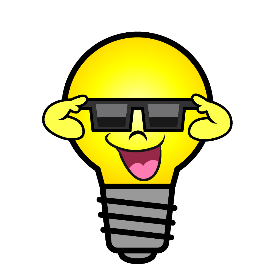 Light Bulb with Sunglasses