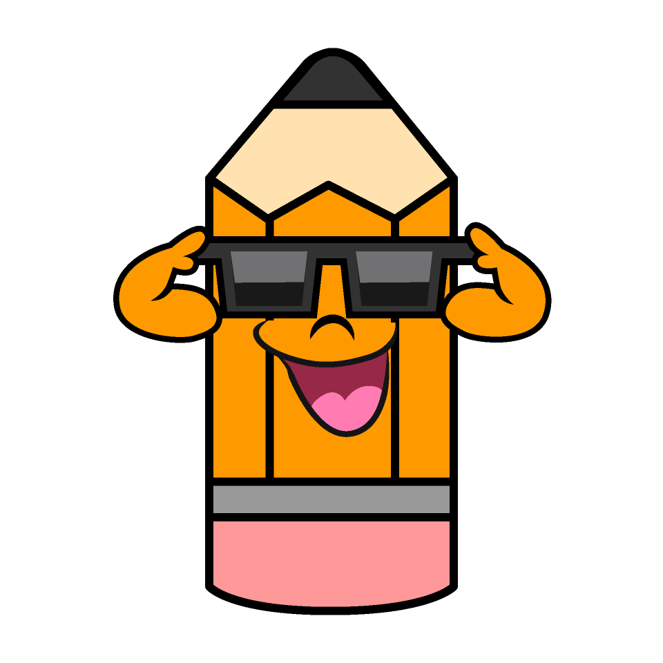 Pencil with Sunglasses