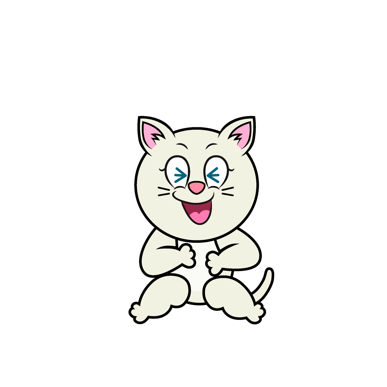 Gato Blanco Riéndose
