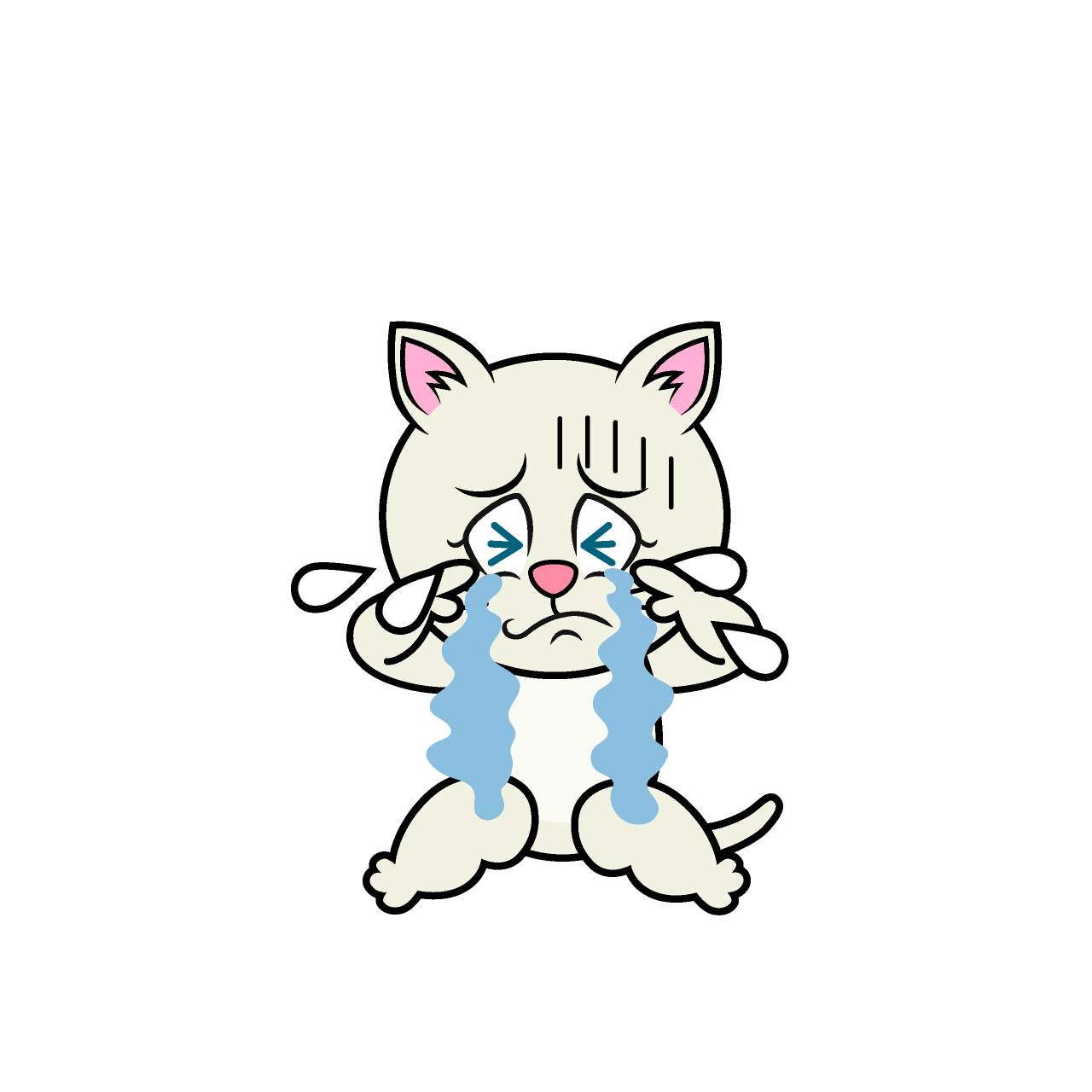 Gato Blanco Llorando