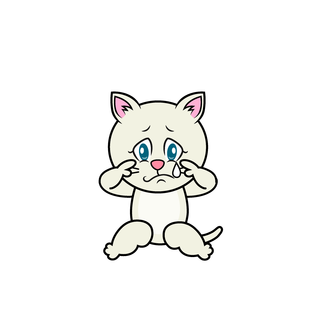 Gato Blanco Triste