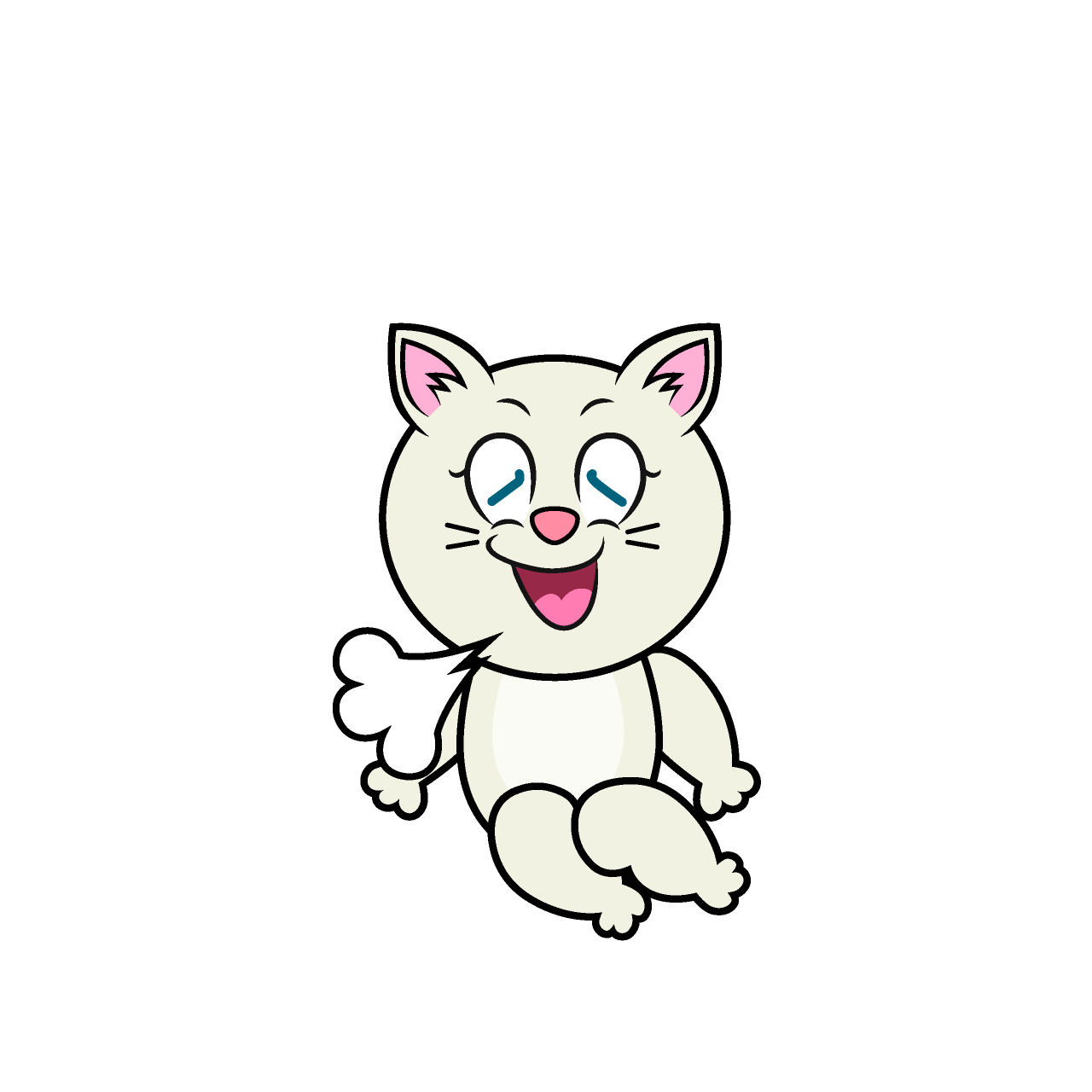 Gato Blanco Relajándose