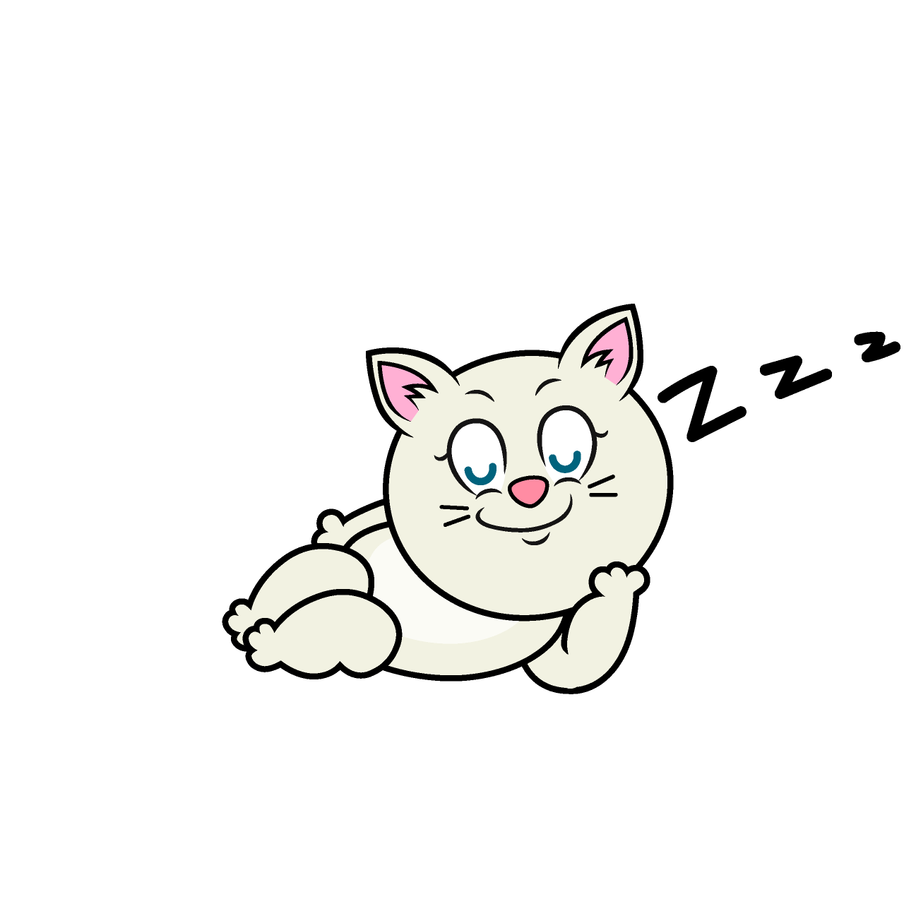 Gato Blanco Durmiendo