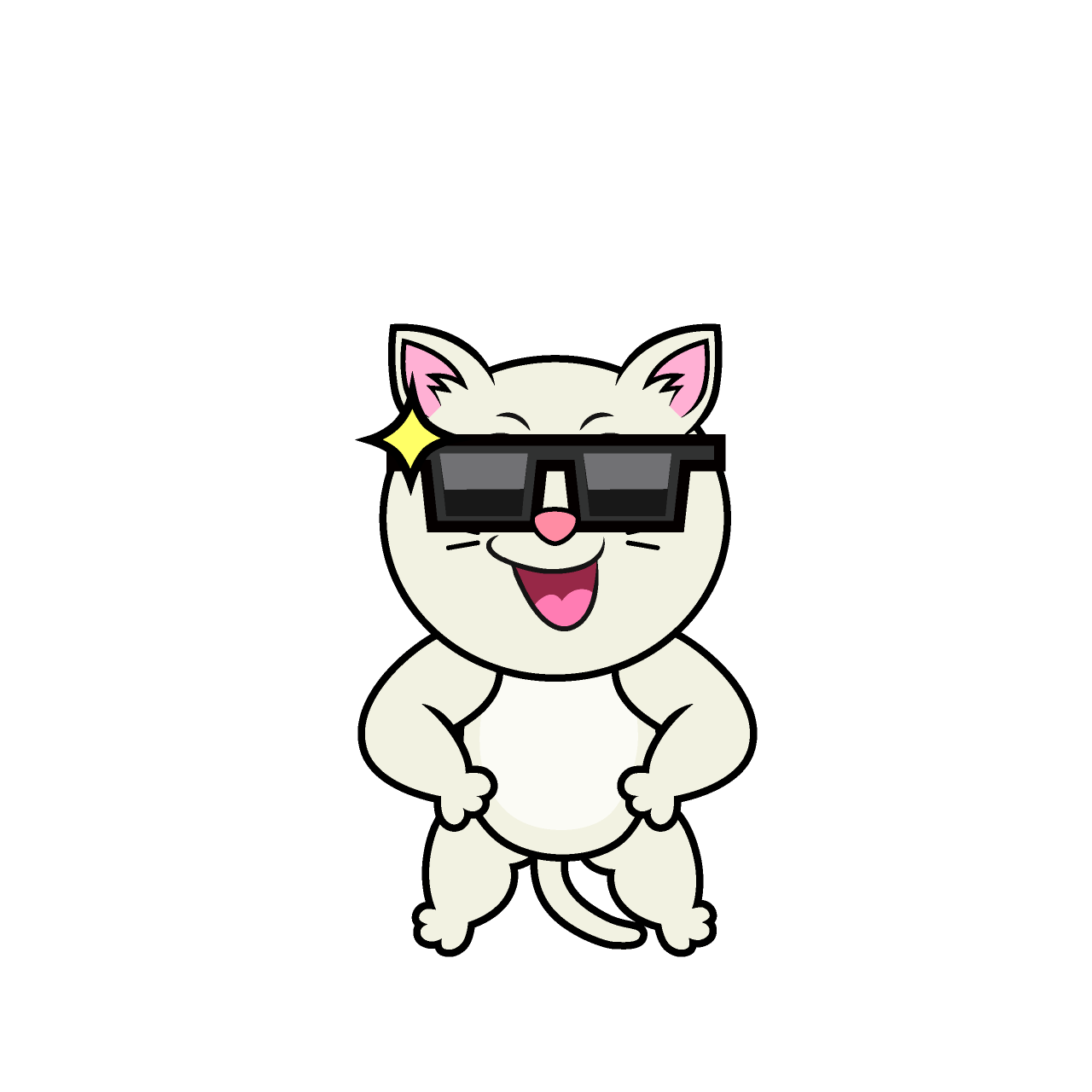 Gato Blanco Genial
