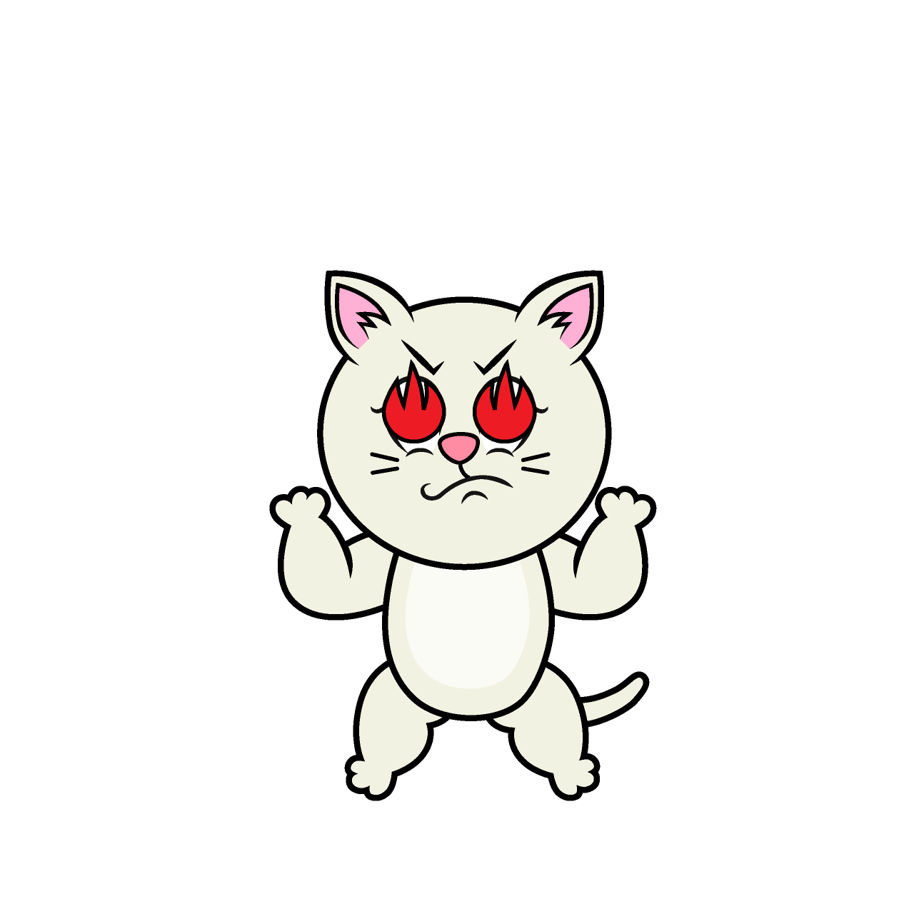 Gato Blanco Entusiasta
