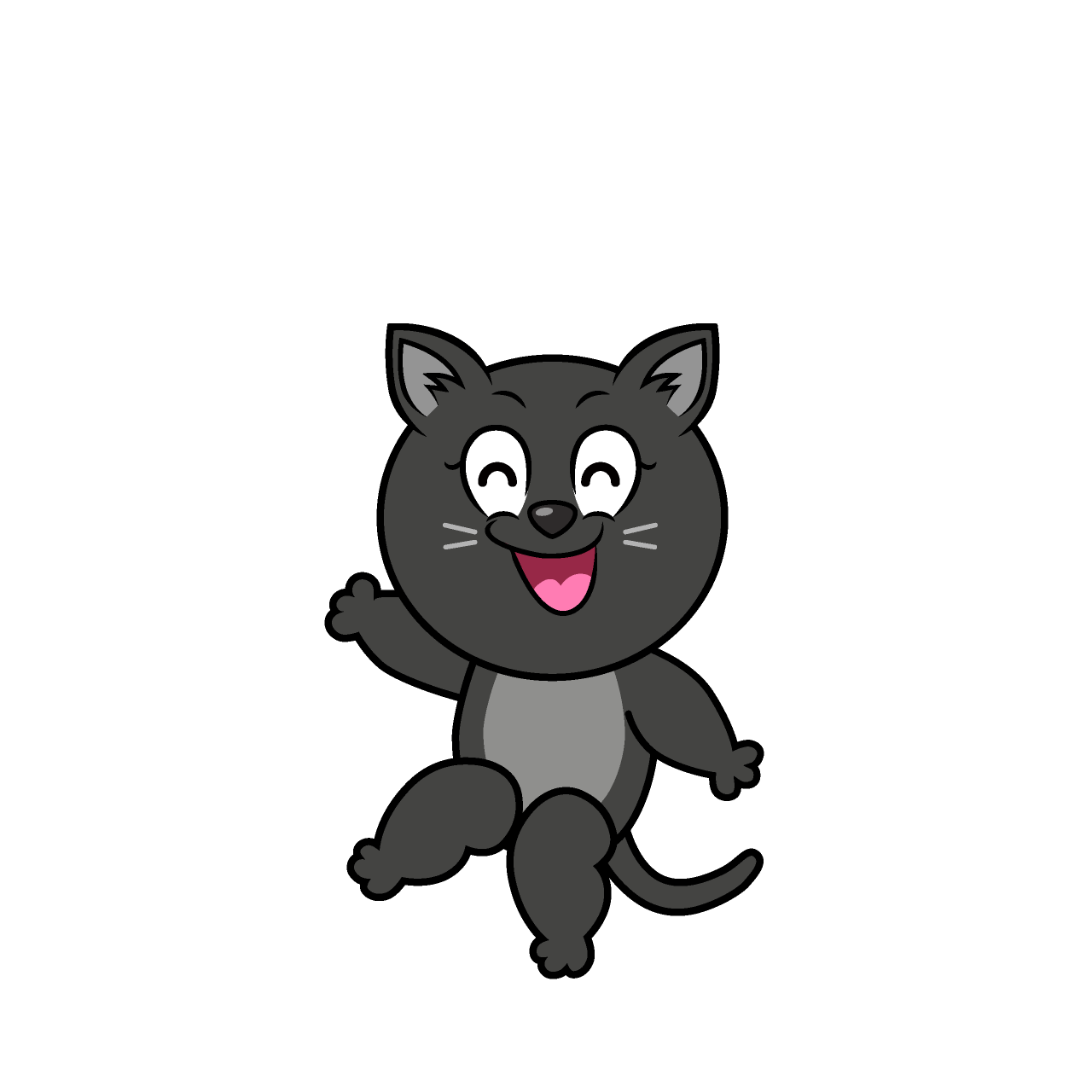 Smiling Black Cat