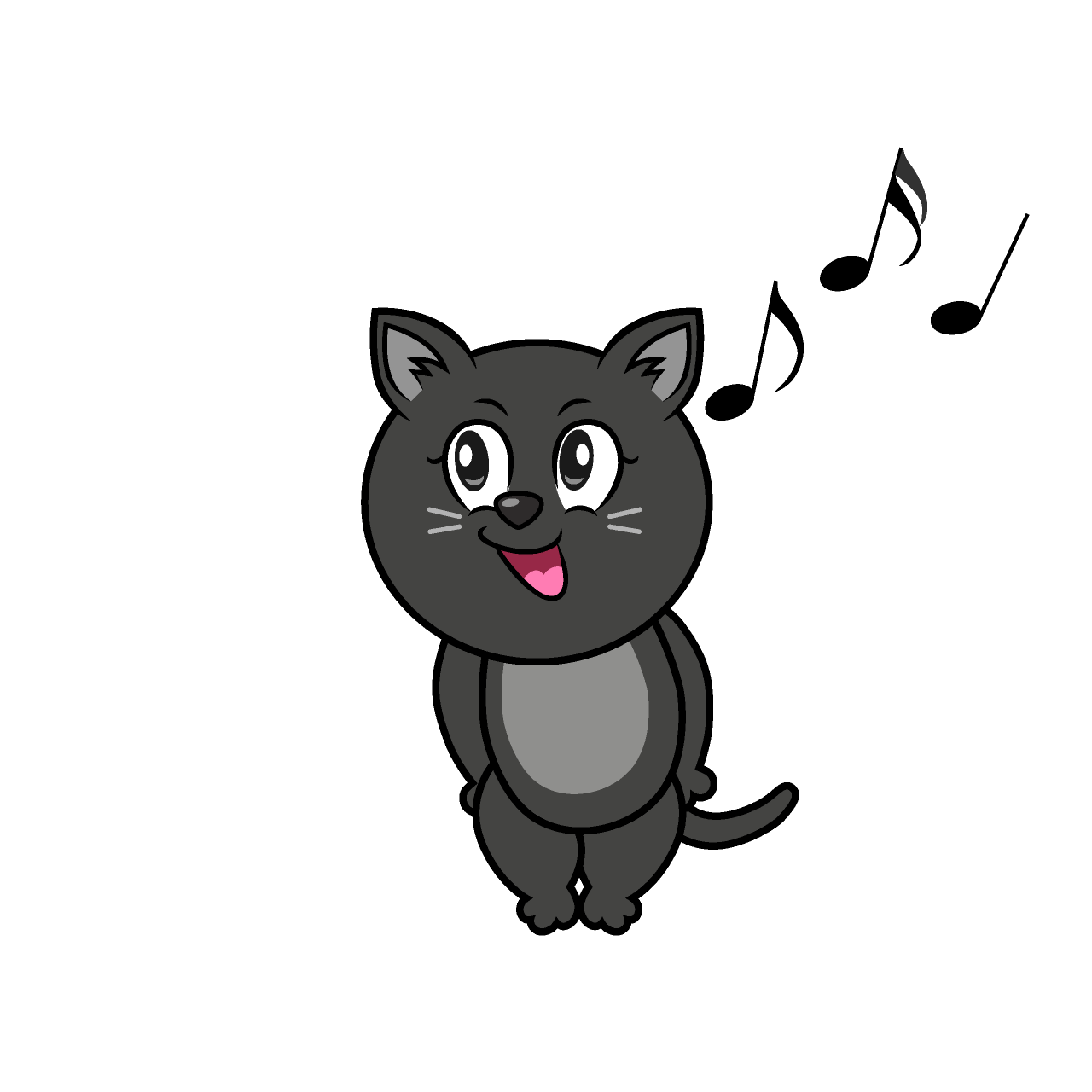Singing Black Cat