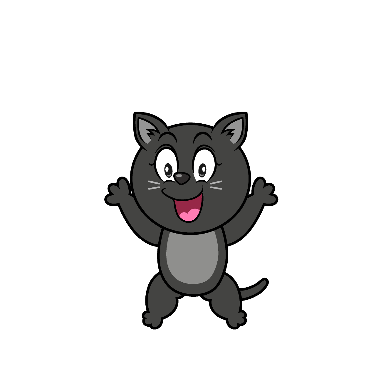 Surprised Black Cat