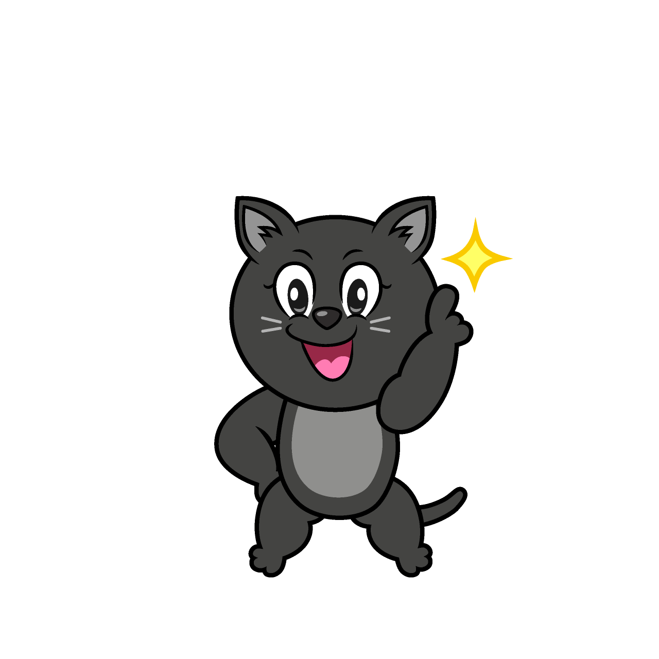 Posing Black Cat