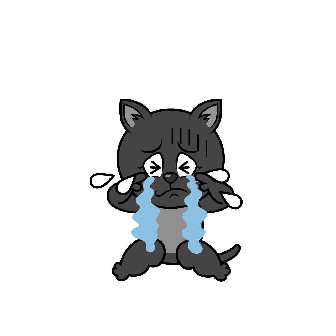 Crying Black Cat