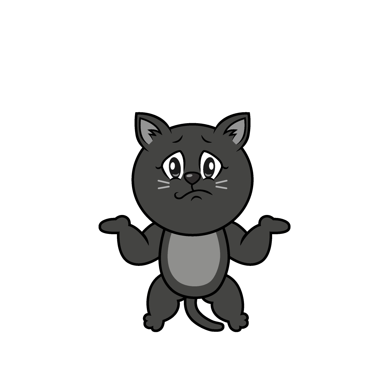 Troubled Black Cat