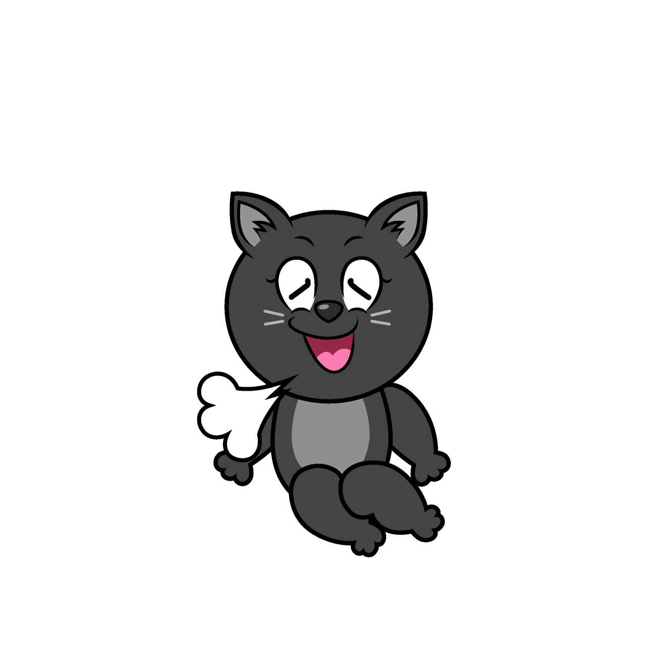 Relaxing Black Cat