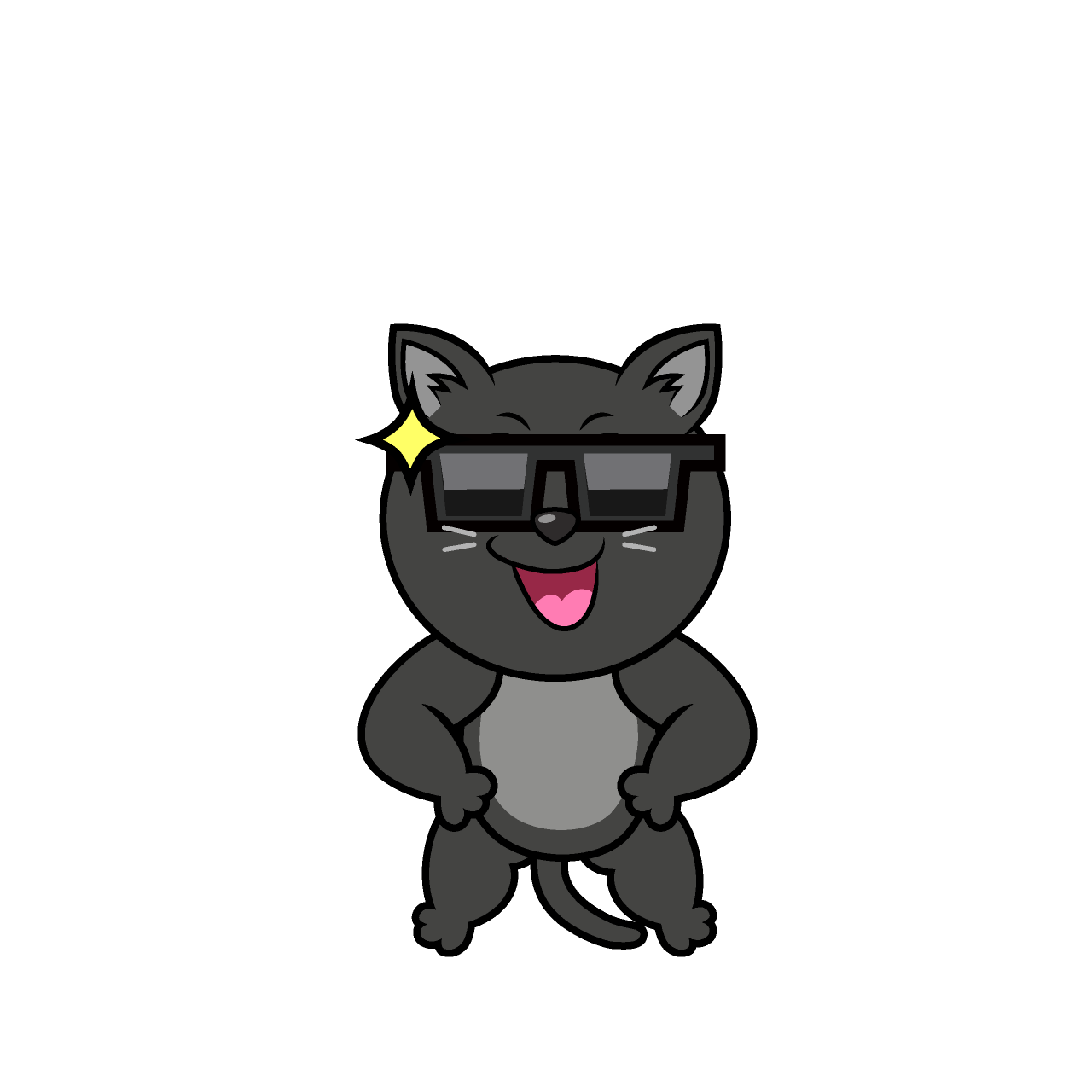 Cool Black Cat