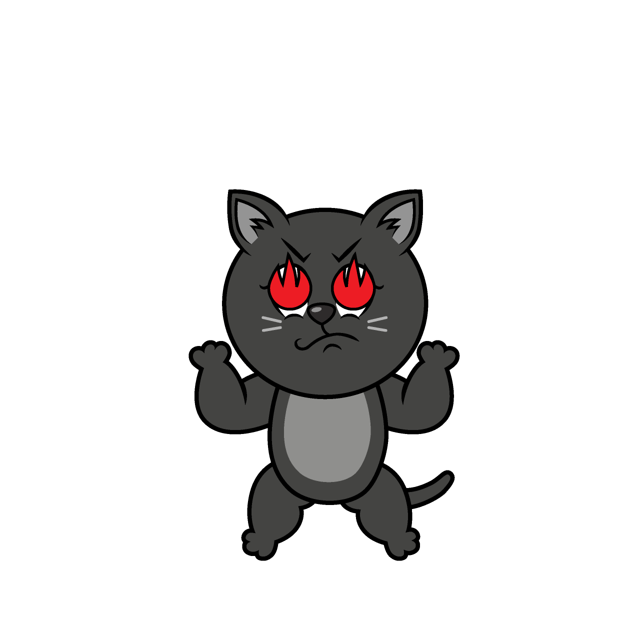 Enthusiastic Black Cat