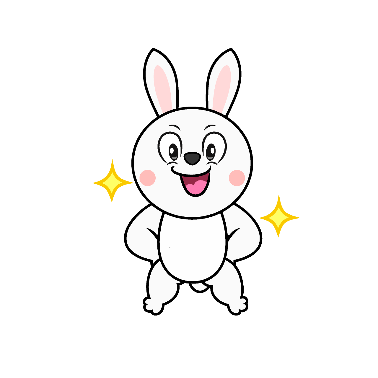 Glitter White Rabbit