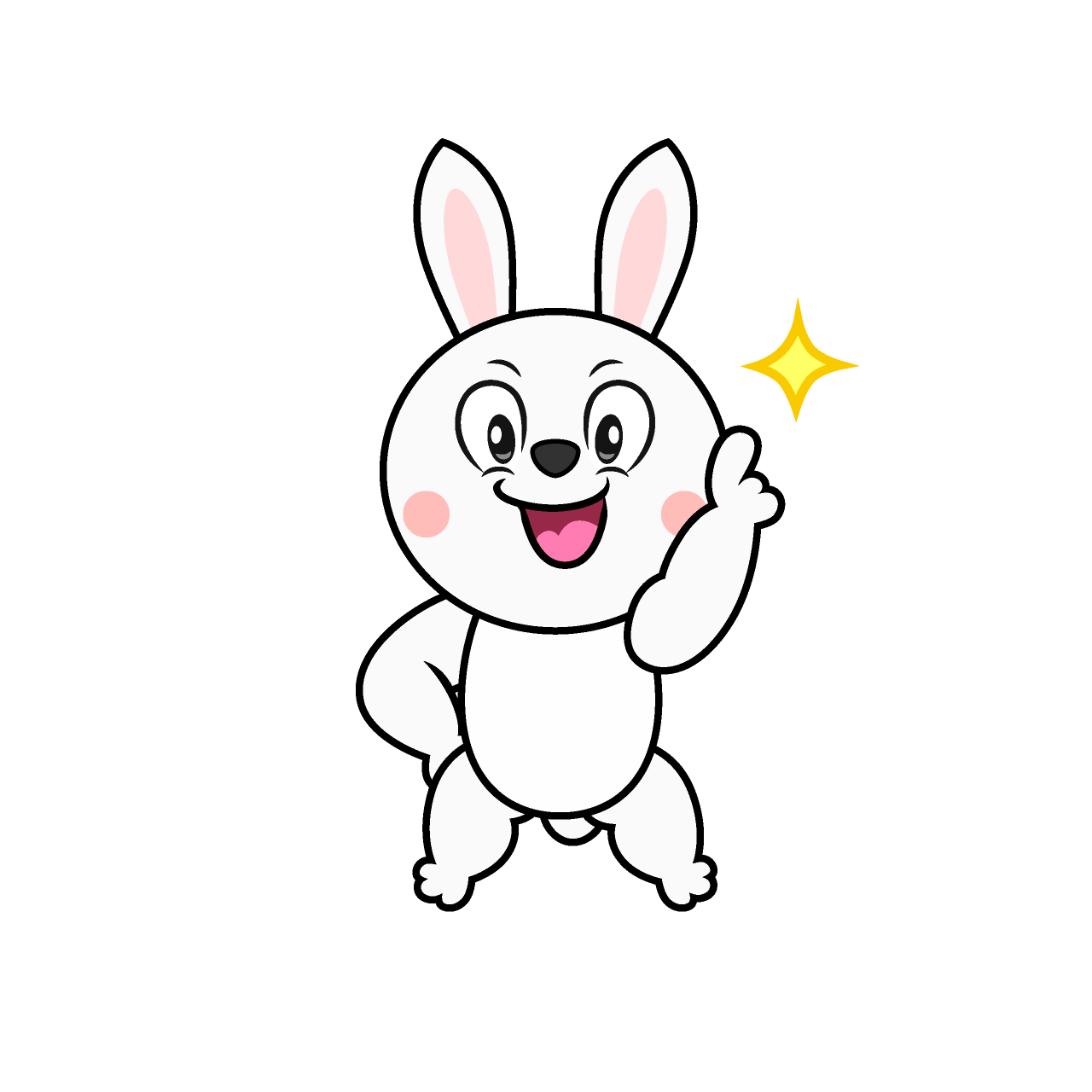 Posing White Rabbit