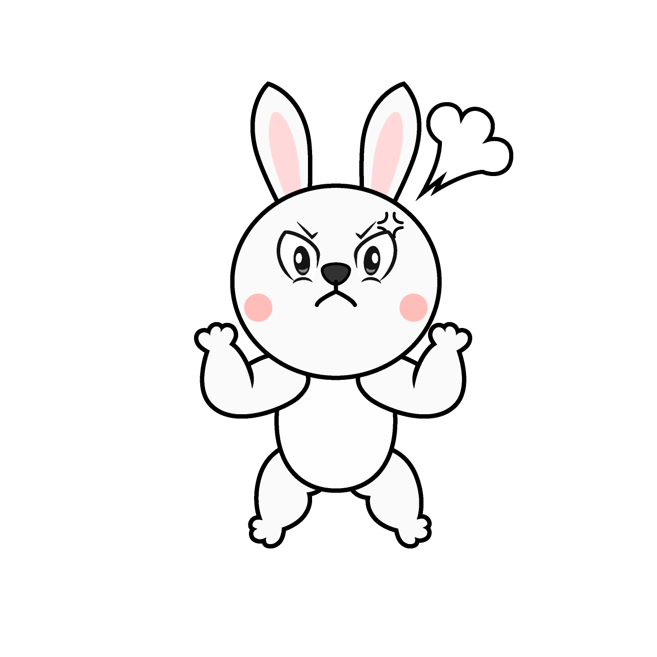 Angry White Rabbit