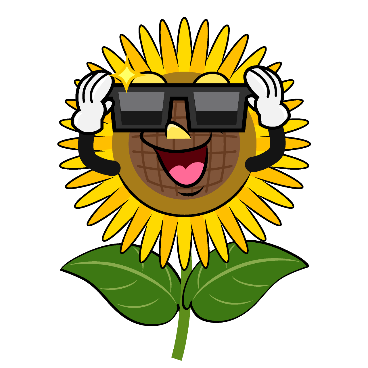 Sunflower with Sunglasses