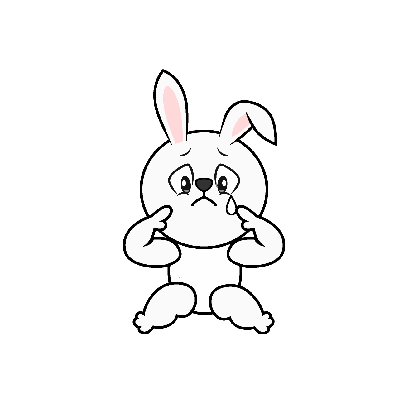 Sad White Rabbit